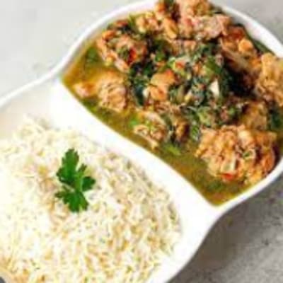 White Rice with Chicken Pepper Soup