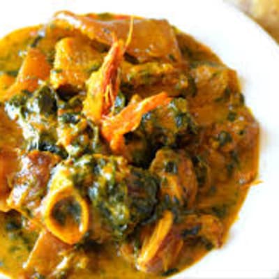 Bitter Leaf Soup with garri