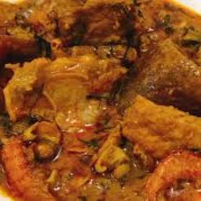 Atama Soup with fufu