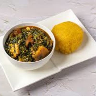 Vegetable Soup & Garri