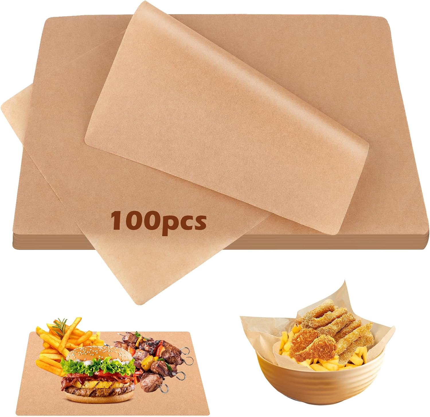 Pcs Papier Cuisson Feuille