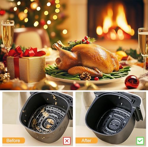 Vue 4 de Papier Sulfurise Air Fryerperfore