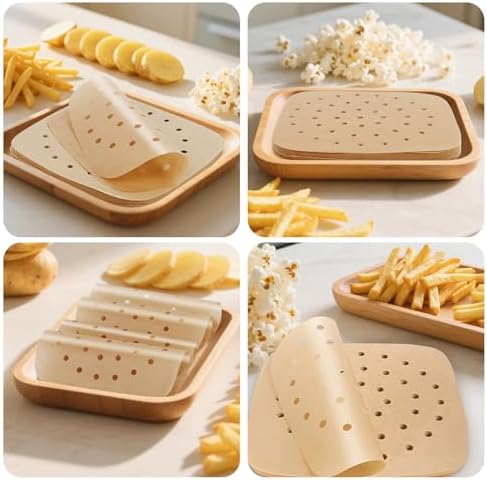 Vue 6 de Papier Sulfurise Air Fryerperfore