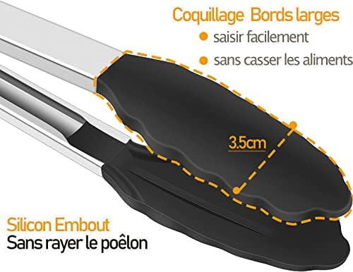 Vue 2 de Pc Pince Cuisine Silicone