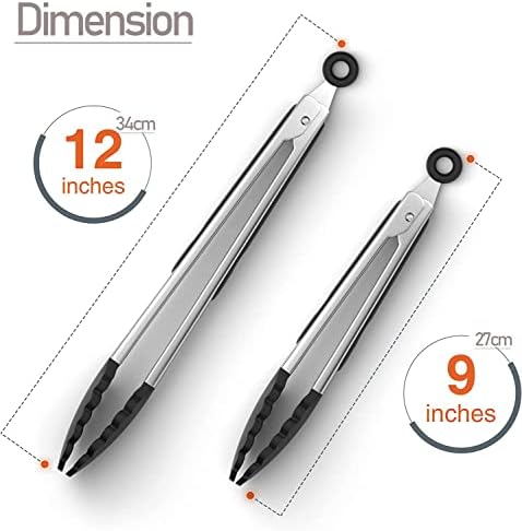 Vue 3 de Pc Pince Cuisine Silicone