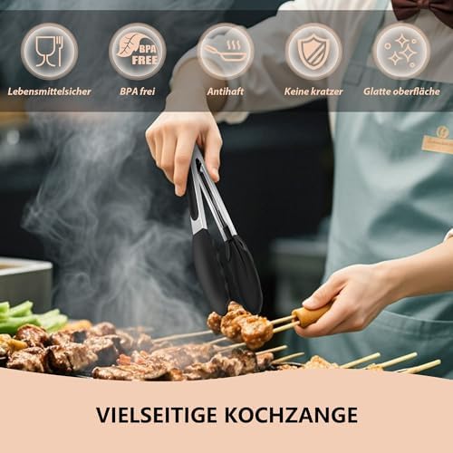 Vue 3 de Pinces De Cuisine Lot