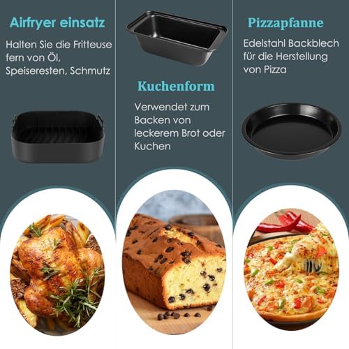 Vue 4 de Pcs Accessoires Air Fryer