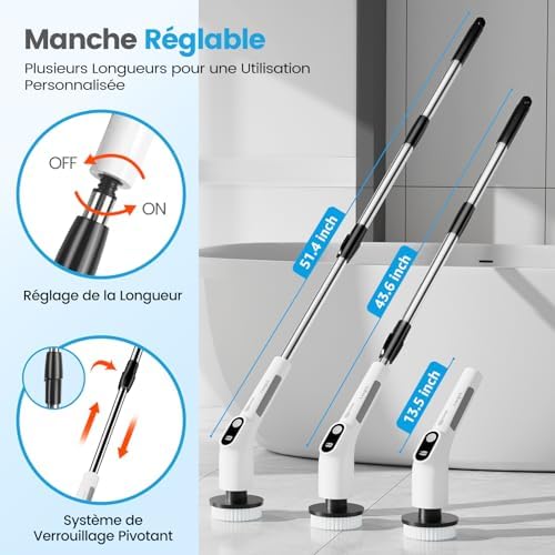 Vue 3 de Brosse Rotative Nettoyage Electrique