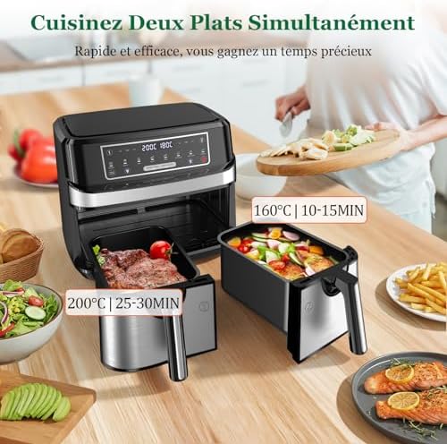 Vue 2 de Air Fryer Double Compartiment