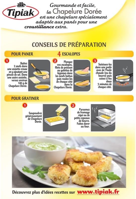 Vue 3 de Chapelure Doree Tipiak Pour