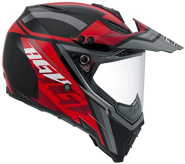 Agv AX-8 Dual Evo – KARAKUM Black/GunMetal/Red