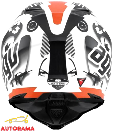 Agv AX-8 Evo COOL White Black Orange – Casco Cross