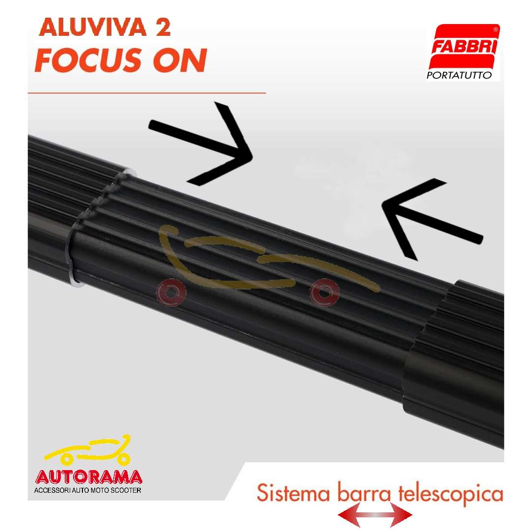 Alu Viva 2 Fabbri Integrato Black Barre Portatutto Mancorrente chiuso