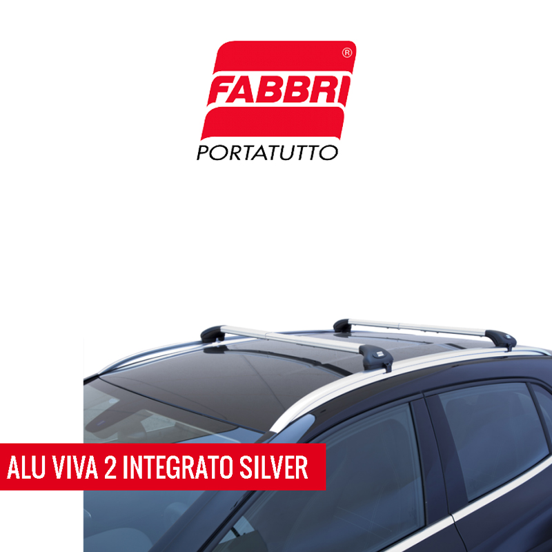 Alu Viva 2 Fabbri Integrato Silver Barre Portatutto Rails chiusi