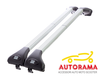 Alu Viva 2 Fabbri Integrato Silver Barre Portatutto Rails chiusi