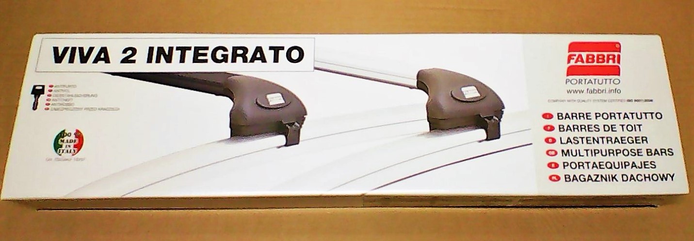 Alu Viva 2 Fabbri Integrato Silver Barre Portatutto Rails chiusi