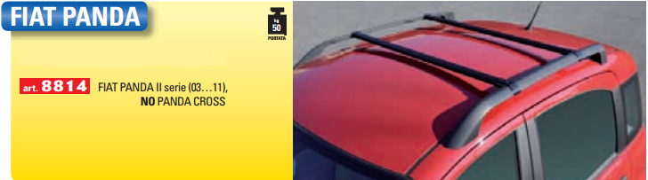 Barre Portatutto Specifiche Fiat Panda II serie