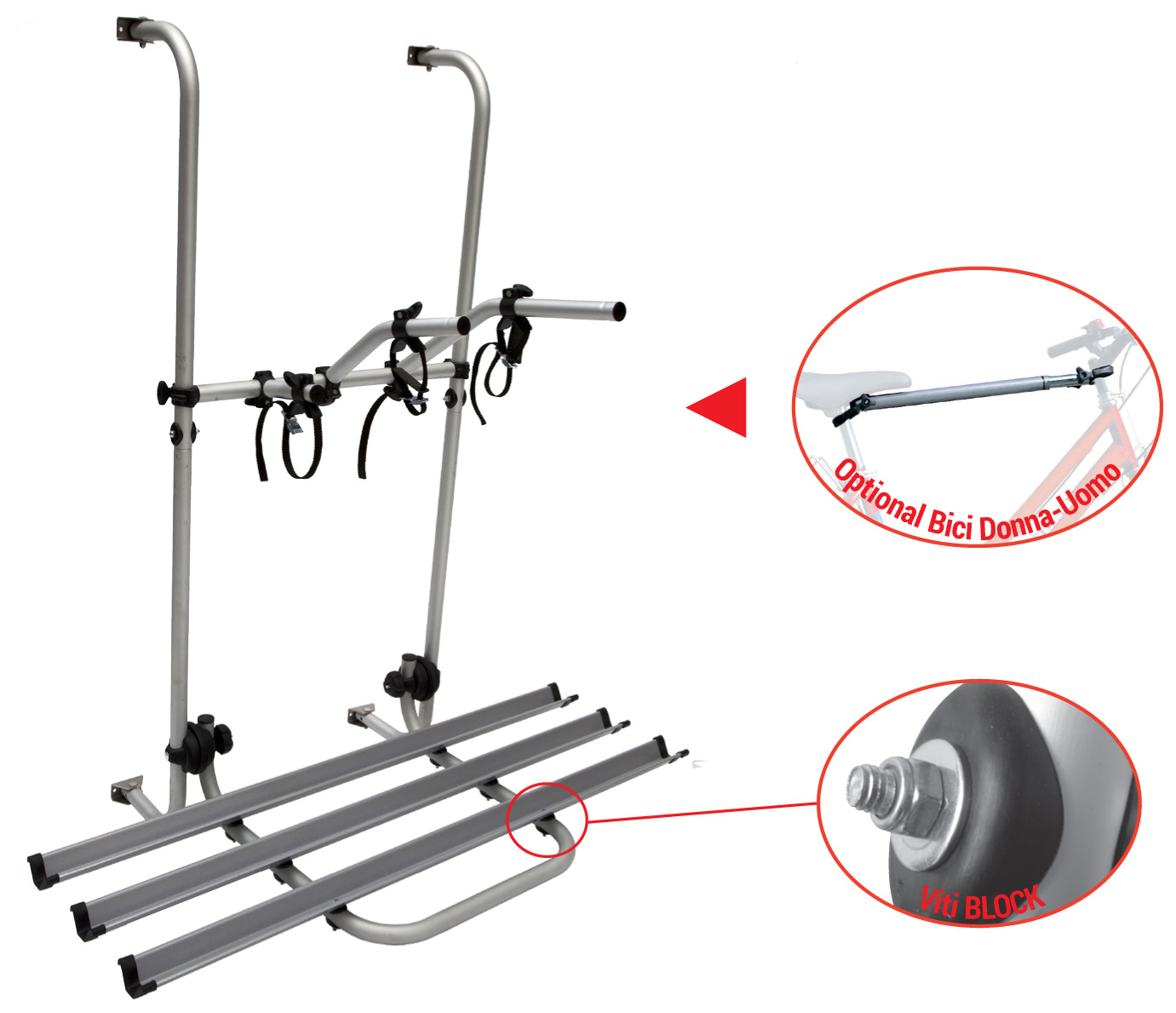BICI Ok 3 Portabici Camper Base lungo Fabbri