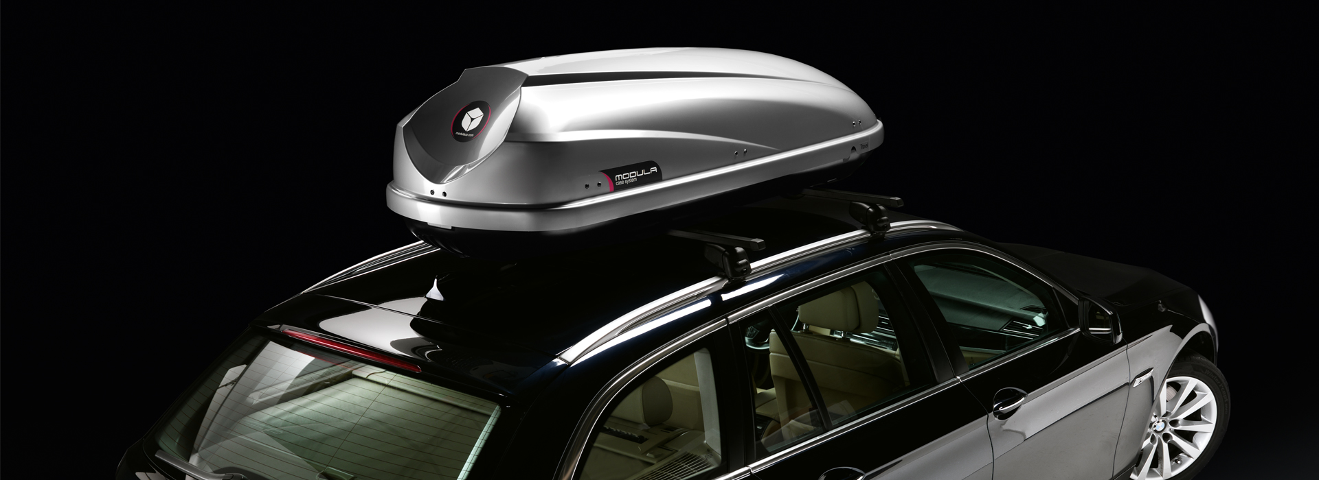 Box Baule da tetto Auto Modula Travel 650 Litri Grigio goffrato opaco