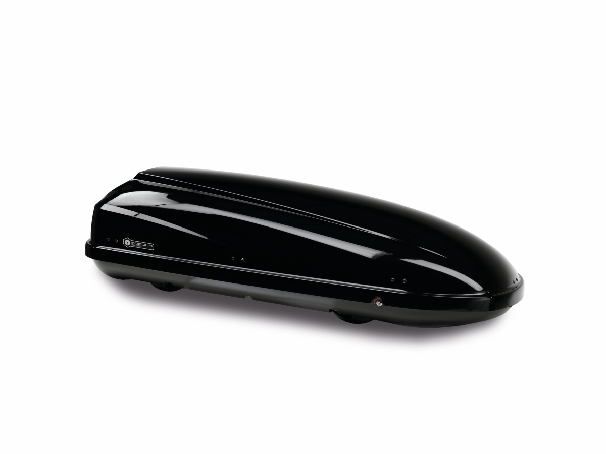 Box Baule da tetto Auto Modula Travel 650 Litri Nero lucido