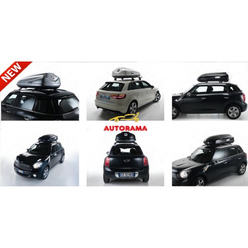 Box da Tetto Portatutto Auto Modula Beluga Easy 460 Lt Nero lucido