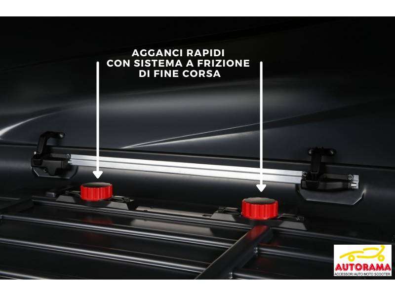 Box da Tetto Portatutto Auto Modula Beluga XL 460 L Grigio opaco
