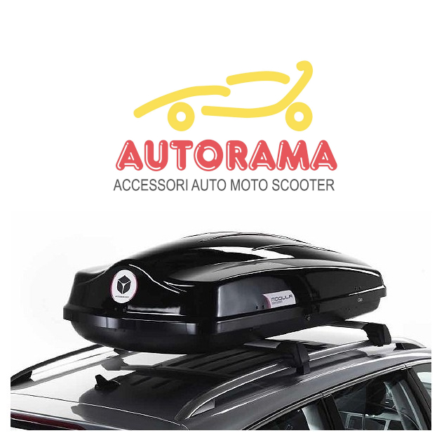 Box da Tetto Portatutto Auto Modula CIAO 310 Litri Nero lucido