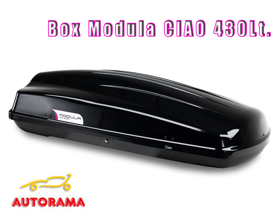 Box da Tetto Portatutto Modula CIAO 430 litri – Nero