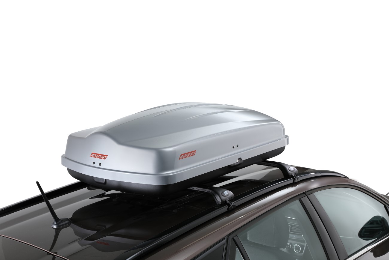 Box per Tetto Auto Fabbri Nova 340 Lt Baule Portatutto Grigio lucido