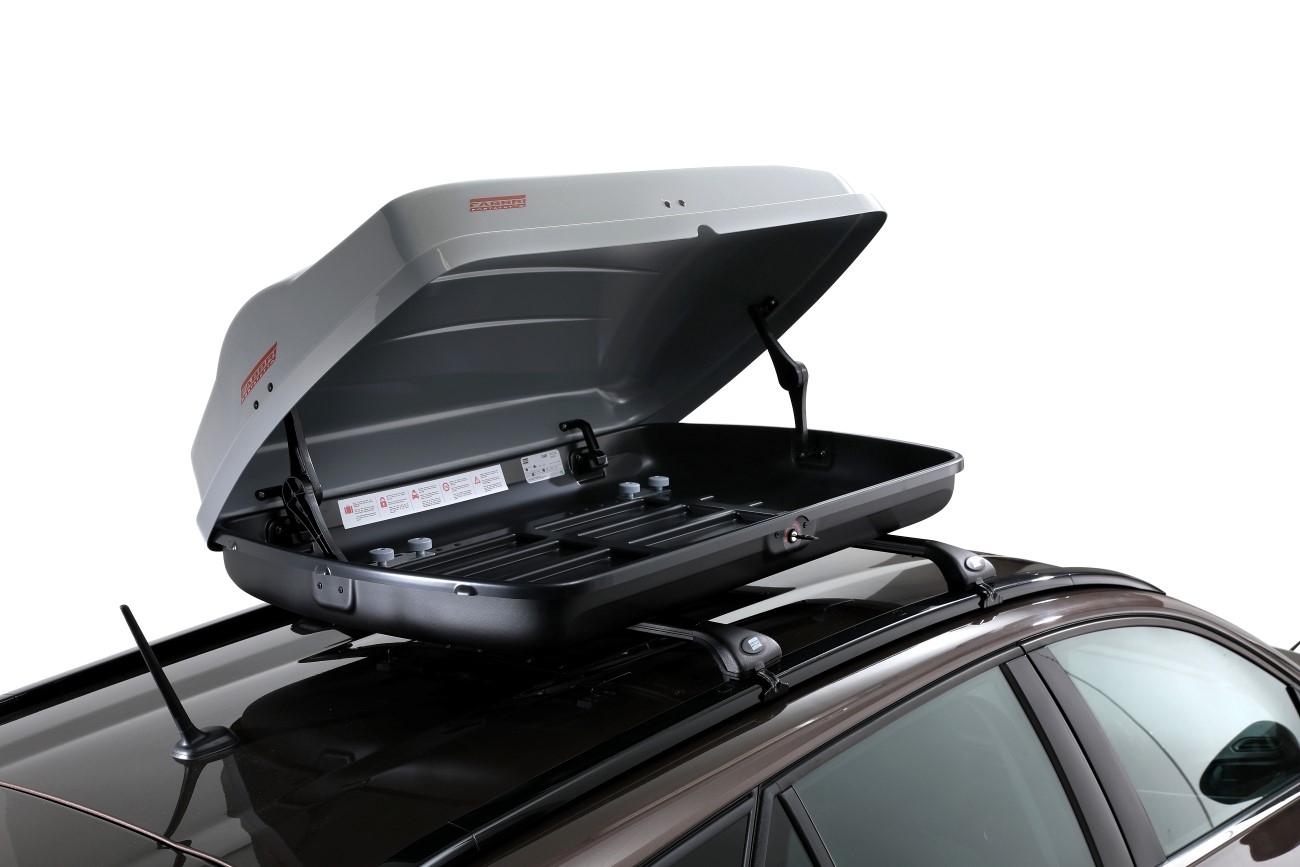 Box per Tetto Auto Fabbri Nova 340 Lt Baule Portatutto Grigio lucido