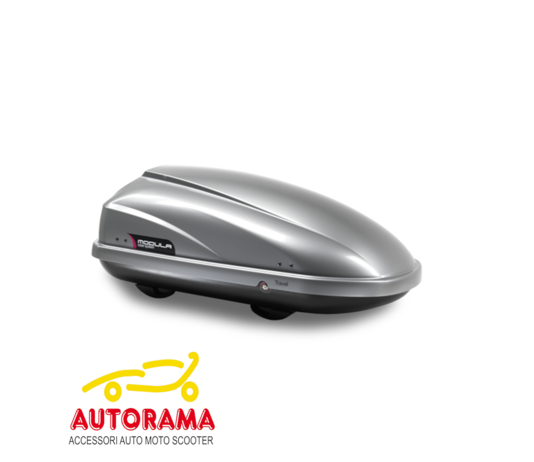 Box Portatutto Tetto Auto Modula Travel 370 Lt Grigio opaco goffrato