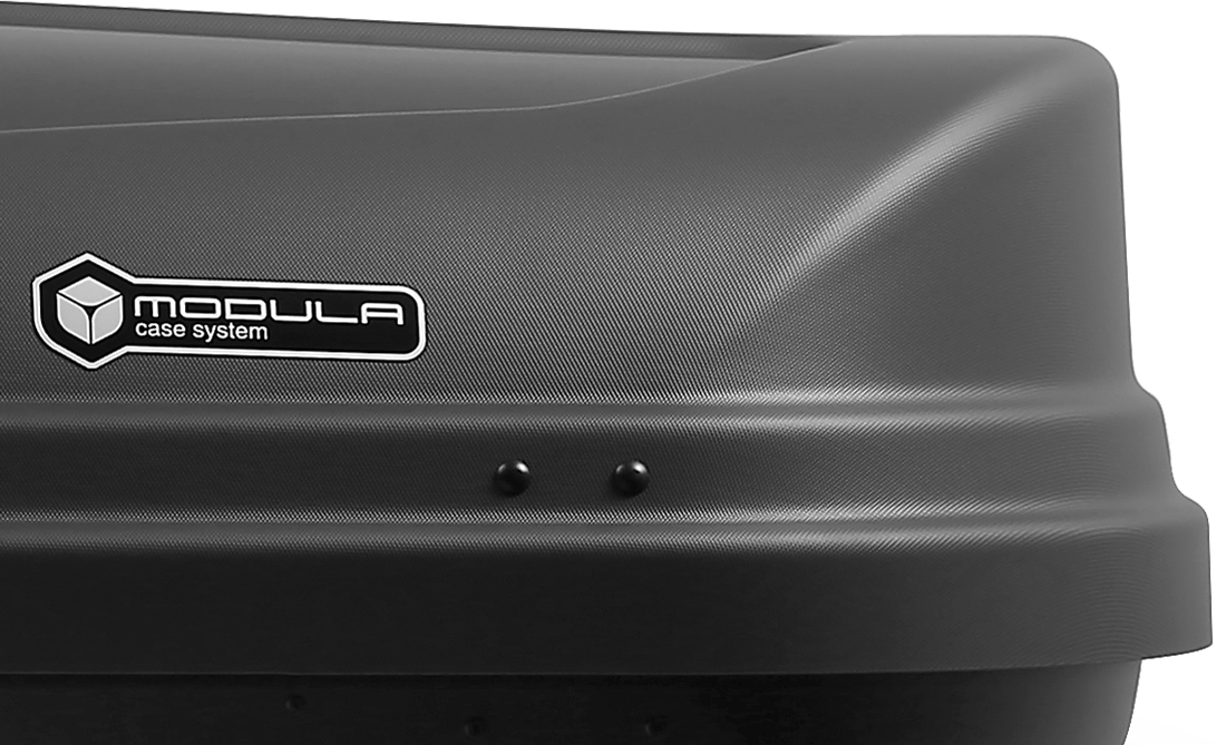 Box Portatutto Tetto Auto Modula WeGo 450 L Grigio opaco goffrato