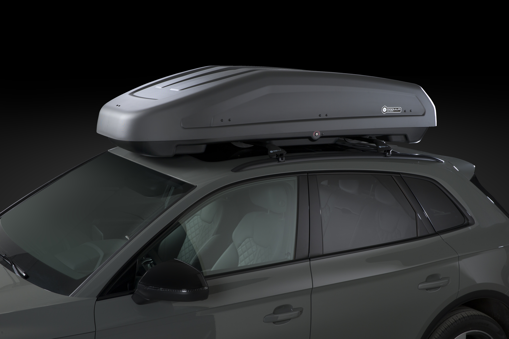 BOX TETTO AUTO EVO MODULA 400 Lt Grigio Goffrato