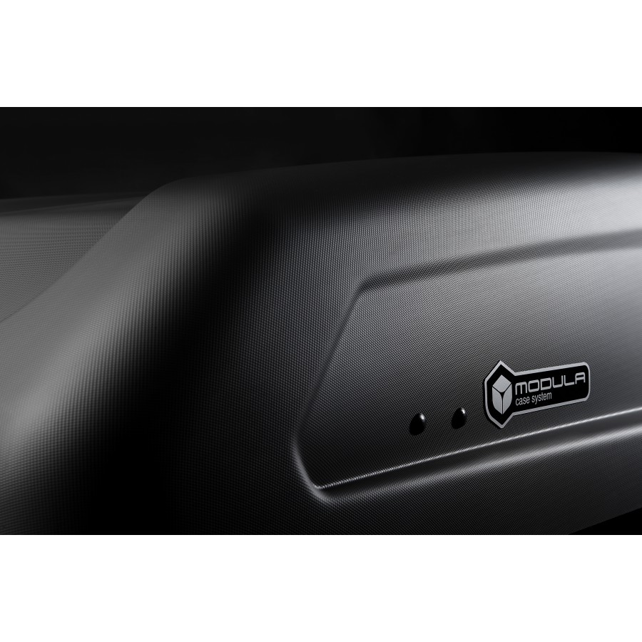 BOX TETTO AUTO EVO MODULA 550 Lt Baule Grigio Goffrato
