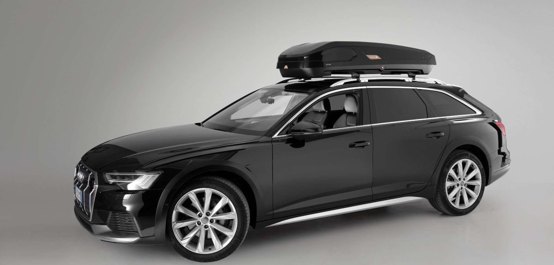 BOX TETTO AUTO FALCON MODULA 470 Lt Baule Nero lucido