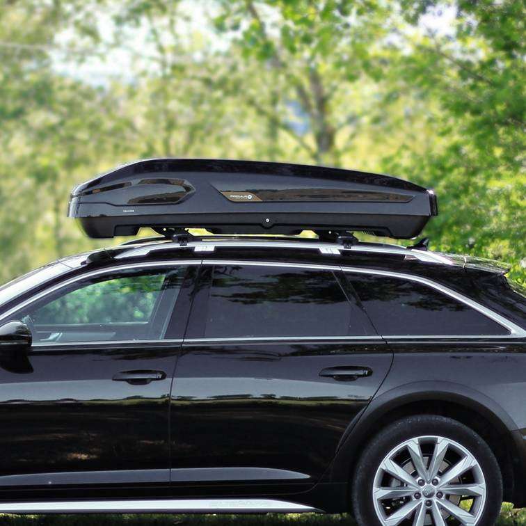 BOX TETTO AUTO FALCON MODULA 470 Lt Baule Nero lucido