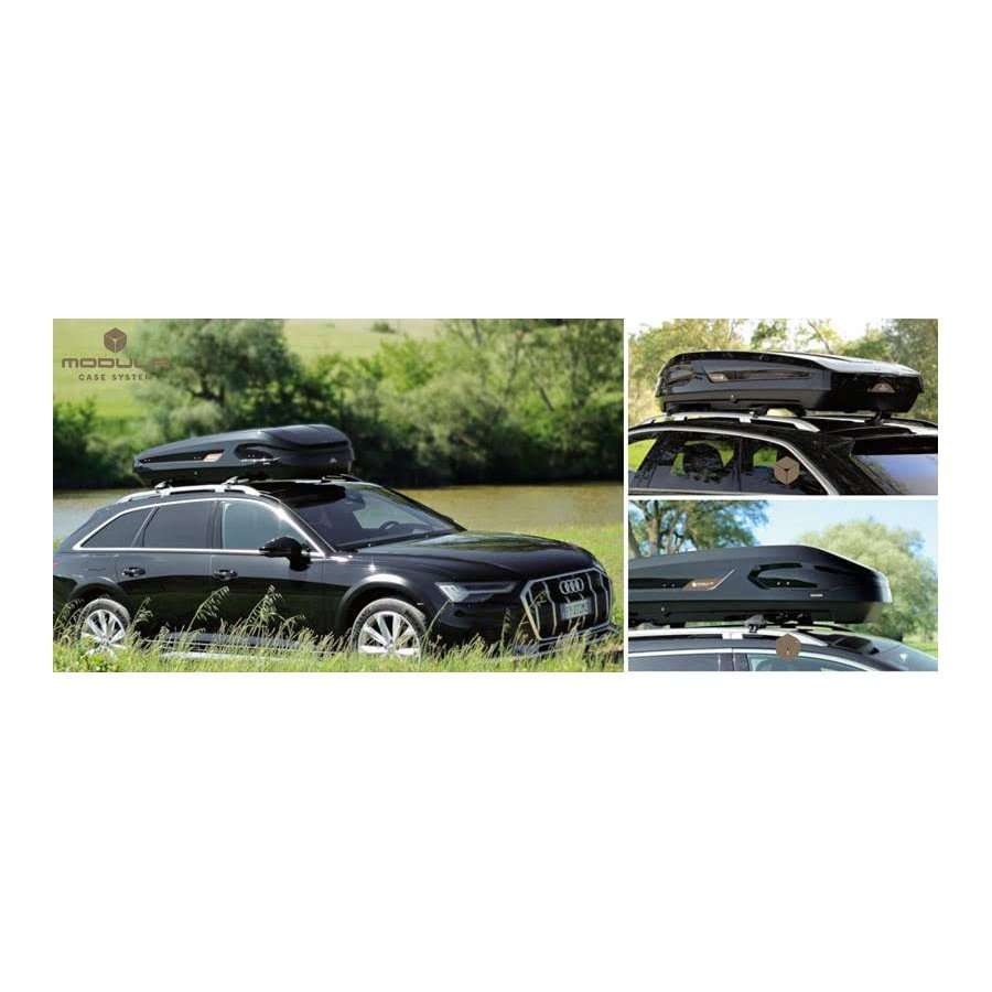 BOX TETTO AUTO FALCON MODULA 470 Lt Baule Nero lucido