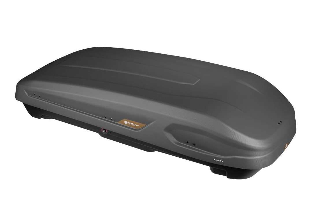 BOX TETTO AUTO FALCON MODULA 550 Lt Baule Grigio goffrato opaco