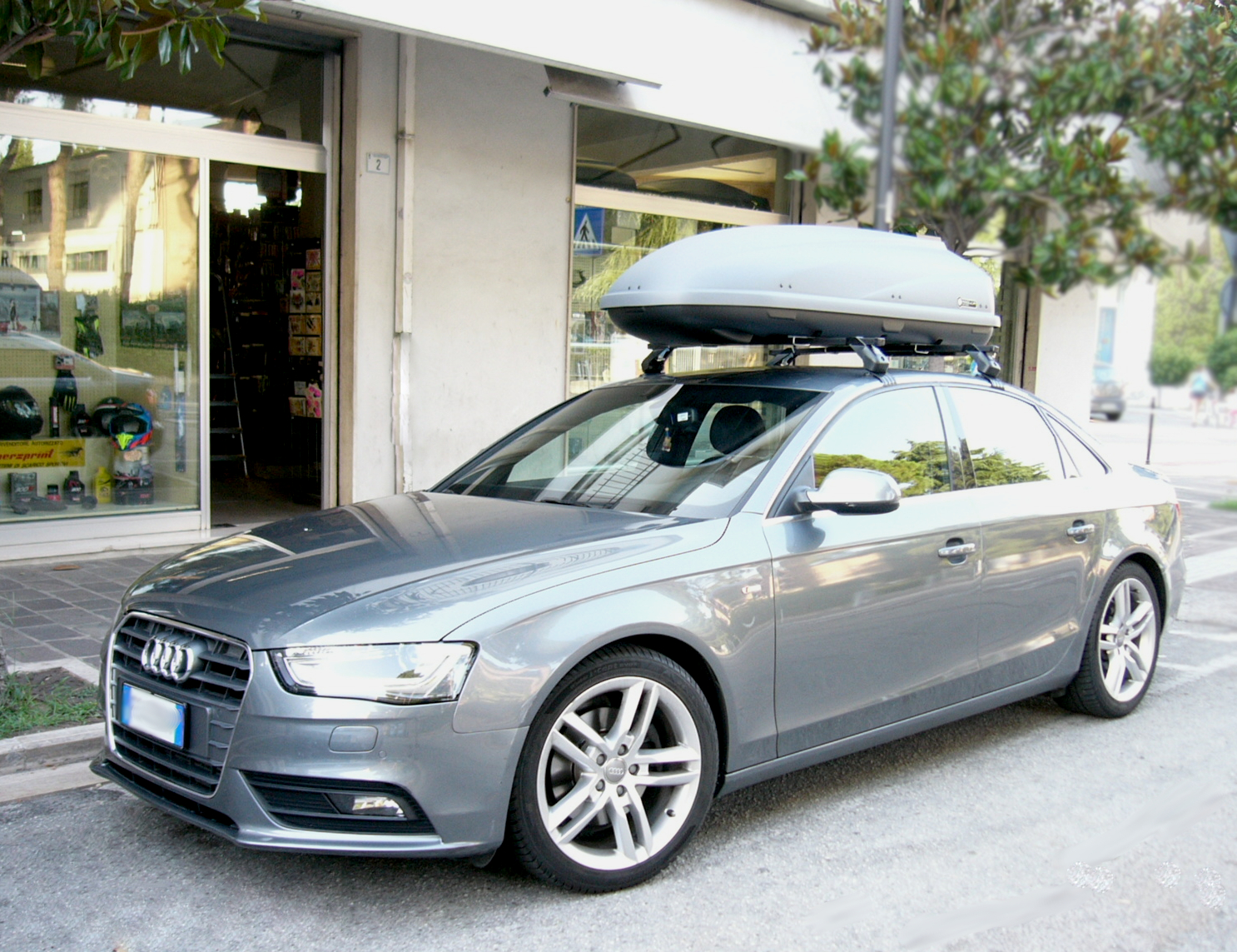Box Tetto Baule Portautto Auto Modula Travel Easy 460 Lt Grigio opaco