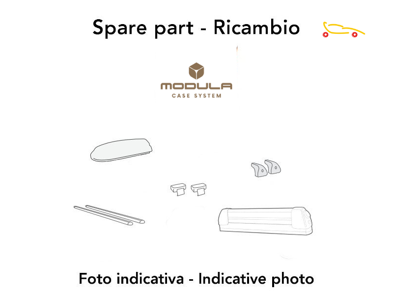 BRACCETTO CON RONDELLE + RIVETTI 4,8X16.9 ALL/ACC + COPRIRIVETTI 4,8X17