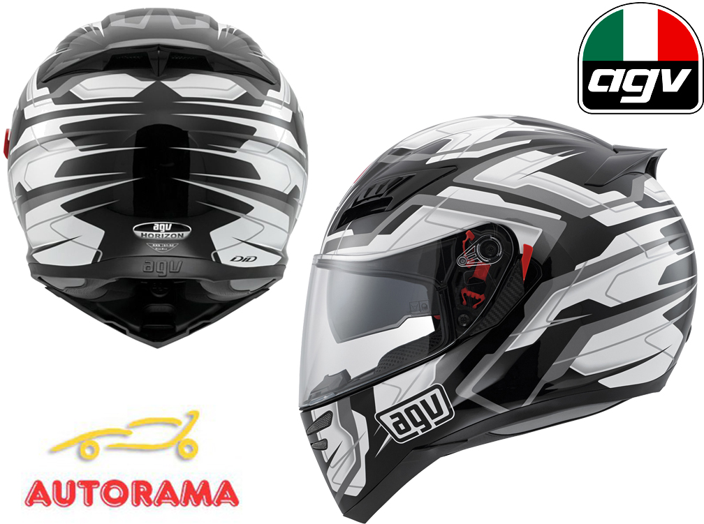 Casco AGV Horizon Stamina Black White Gunmetal