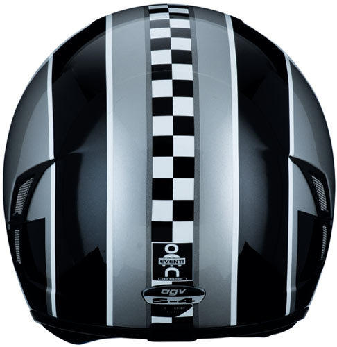 Casco AGV S4 Check Argento/Nero Silver/Black