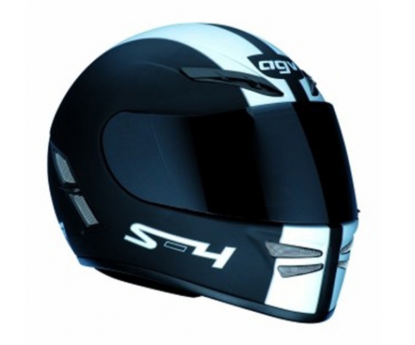 Casco Agv S4 Plain Nero/Argento – Black/Silver Mat