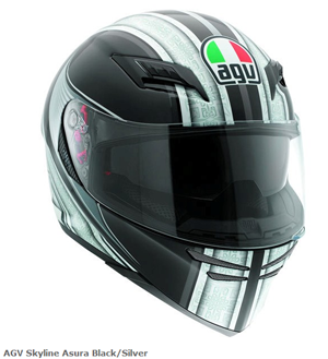 Casco Agv Skyline Asura Nero/Argento Black/Silver