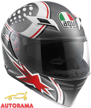 Casco Agv Skyline Multi Psyco – White Gunmetal Red