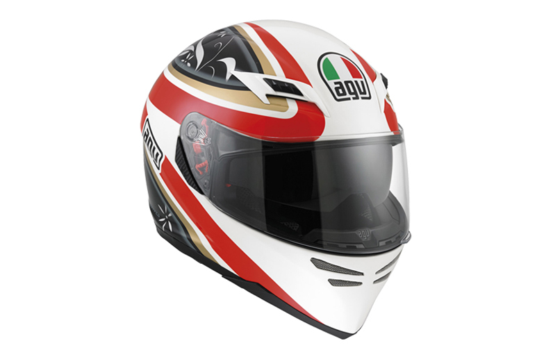 Casco Agv Skyline Multi Wings White/Black/Red