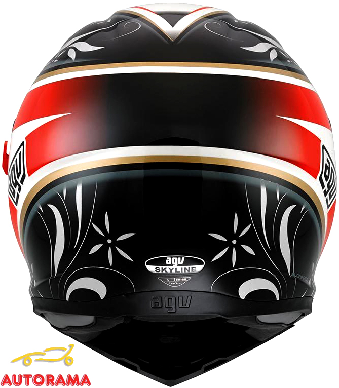 Casco Agv Skyline Multi Wings White/Black/Red