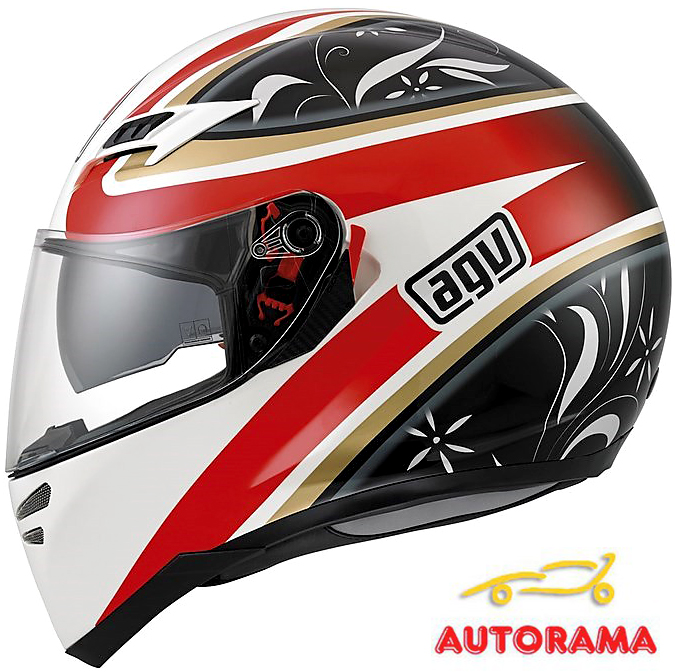 Casco Agv Skyline Multi Wings White/Black/Red