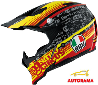 Casco Cross Agv AX-8 Nitro Circus Replica Pastrana