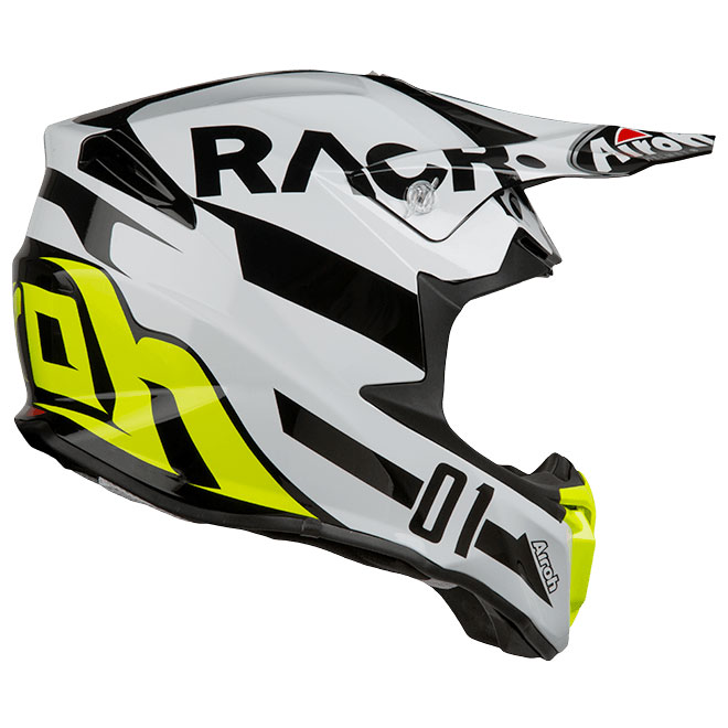 Casco Cross AIROH TWIST RACR Casco Nero / Bianco